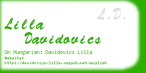 lilla davidovics business card